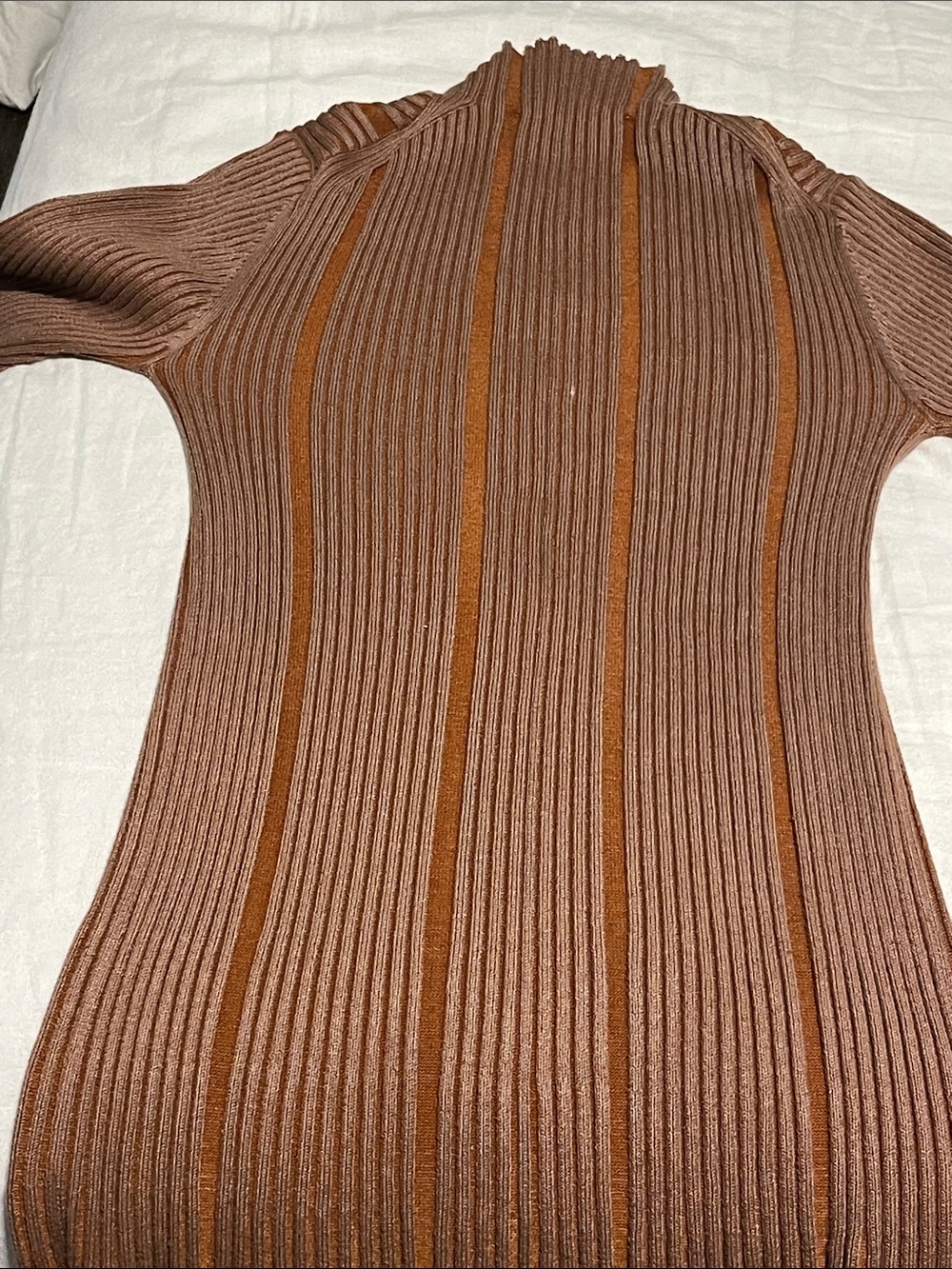 French Connection Simona Ribbed Mock Neck Long Sleeve Sweater Dress Small
